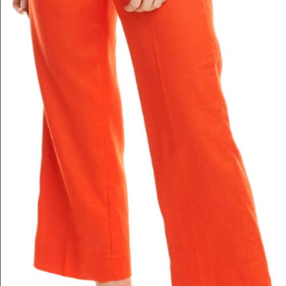 NWT J Crew linen blend wide leg crop pant